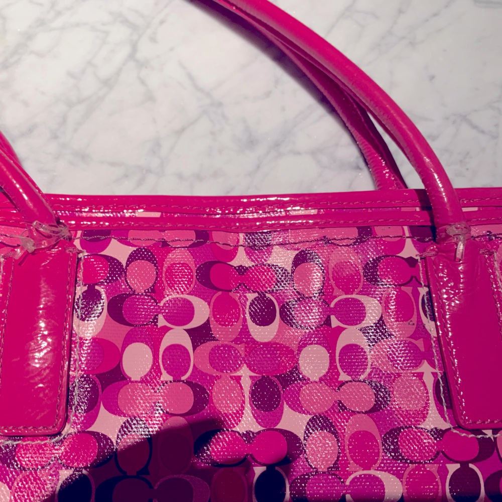 💕COACH POPPY TOTE💕BEAUTIFUL BRIGHT HANDBAG💕SUPER CLEAN!! - Picture 2 of 13